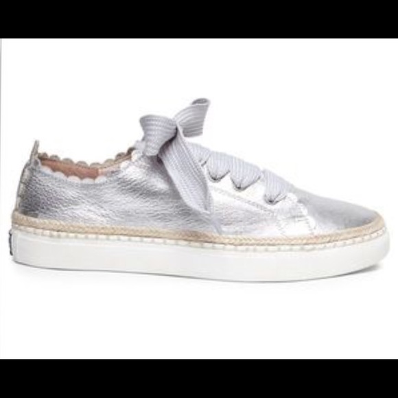 Kate Spade Lena Silver Metallic Sneaker. - Picture 5 of 14